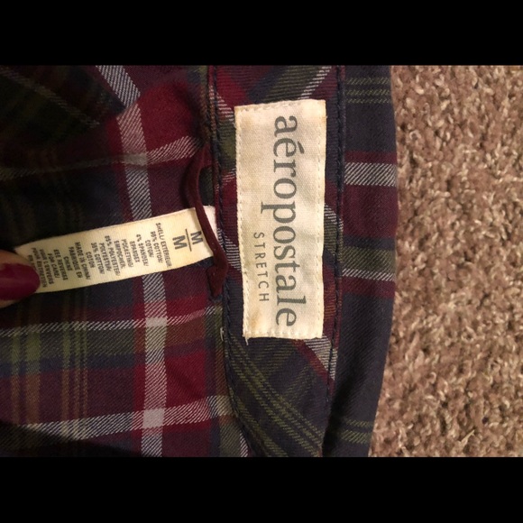 Aeropostale plaid jacket with buttons - Picture 2 of 6